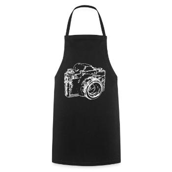 Croquis de caméra classique - Tablier de cuisine - noir - Devant - AI Model Male 185 dark (185cm)