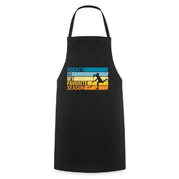 Hockey Is My Favorite Season - Cooking Apron - black - Front - AI Model Male 185 dark (185cm)