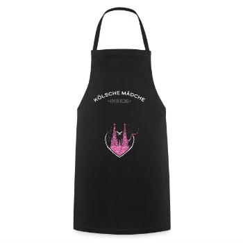 Kölsche Mädche Konfetti annonce la grossesse - Tablier de cuisine - noir - Devant - AI Model Male 185 dark (185cm)