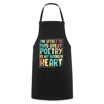 Das Geheimnis dieser großen Poesie - Poet Poetry - Kochschürze - Schwarz - Vorne - AI Model Male 185 dark (185cm)