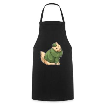 Cat Detective - Cooking Apron - black - Front - AI Model Male 185 dark (185cm)