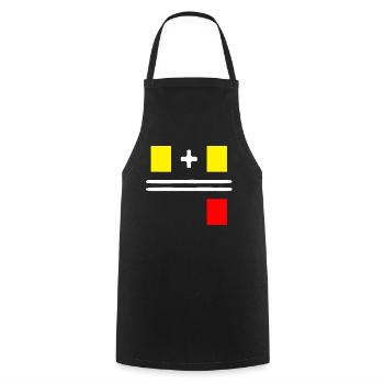 Football yellow red card gift for - Cooking Apron - black - Front - AI Model Male 185 dark (185cm)