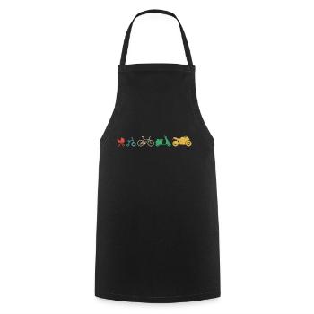 Motorbike Motorcycle Enduro Motocross Biker Girl - Cooking Apron - black - Front - AI Model Male 185 dark (185cm)