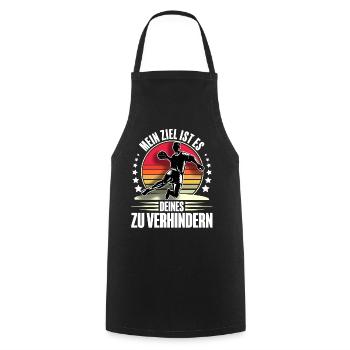Handball Handballer - Kochschürze - Schwarz - Vorne - AI Model Male 185 dark (185cm)