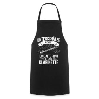 Klarinette Klarinettenspieler Klarinettist - Kochschürze - Schwarz - Vorne - AI Model Male 185 dark (185cm)
