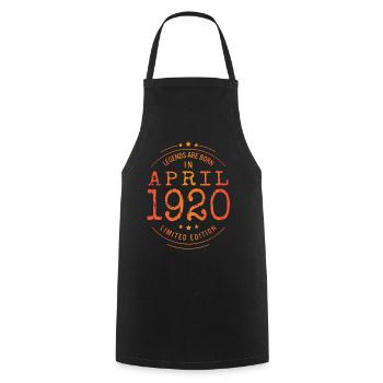 Anniversaire avril 1920 Edition Limitée Millésime - Tablier de cuisine - noir - Devant - AI Model Male 185 dark (185cm)