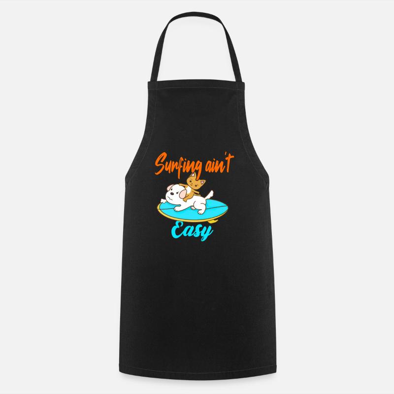 Le surf n’est pas facile - Tablier de cuisine - noir