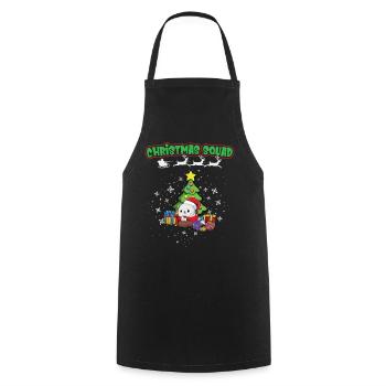 Escouade de Noël X-Mas Animaux Famille Matching Noël - Tablier de cuisine - noir - Devant - AI Model Male 185 dark (185cm)