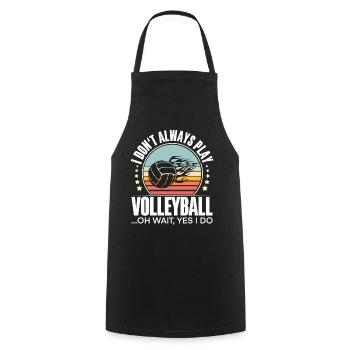 Volleyball - Cooking Apron - black - Front - AI Model Male 185 dark (185cm)
