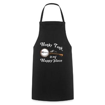 Banjo Shirts For Men Bluegrass Appalachia Folk - Cooking Apron - black - Front - AI Model Male 185 dark (185cm)