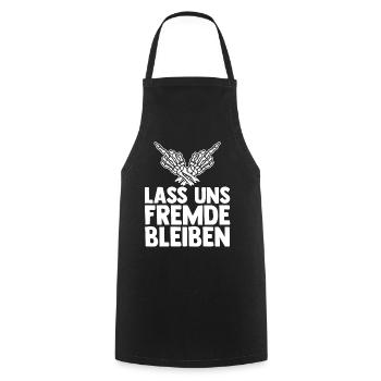 Lass Uns Fremde Bleiben - Kochschürze - Schwarz - Vorne - AI Model Male 185 dark (185cm)