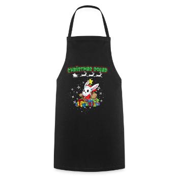 Escouade de Noël X-Mas Animaux Famille Matching Noël - Tablier de cuisine - noir - Devant - AI Model Male 185 dark (185cm)