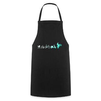 Motorbike Motorcycle Enduro Motocross Biker Girl - Cooking Apron - black - Front - AI Model Male 185 dark (185cm)