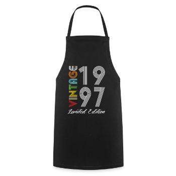 Vintage 1997 Vintage Birthday Retro Vintage - Cooking Apron - black - Front - AI Model Male 185 dark (185cm)