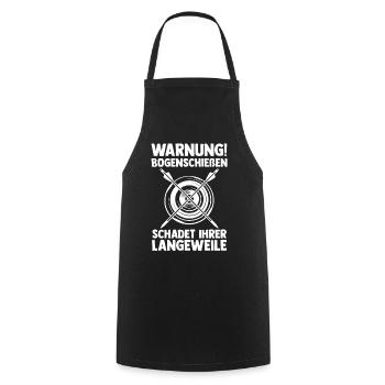 Bogen Bogenschütze Bogensport Bogenschießen - Kochschürze - Schwarz - Vorne - AI Model Male 185 dark (185cm)