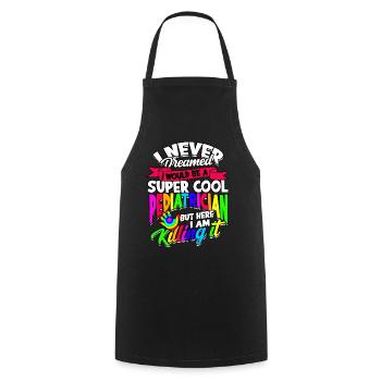 paediatrician medical doctor doctor profession children gesche - Cooking Apron - black - Front - AI Model Male 185 dark (185cm)