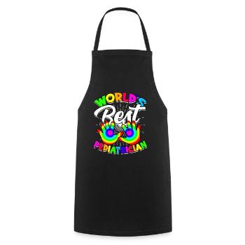 paediatrician medical doctor doctor profession children gesche - Cooking Apron - black - Front - AI Model Male 185 dark (185cm)