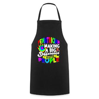 paediatrician medical doctor doctor profession children gesche - Cooking Apron - black - Front - AI Model Male 185 dark (185cm)