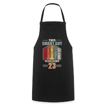 Smart Guy Is Getting 23 Retro Schach 23 Geburtstag - Kochschürze - Schwarz - Vorne - AI Model Male 185 dark (185cm)