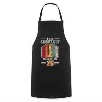 Smart Guy Is Getting 26 Retro Schach 26 Geburtstag - Kochschürze - Schwarz - Vorne - AI Model Male 185 dark (185cm)