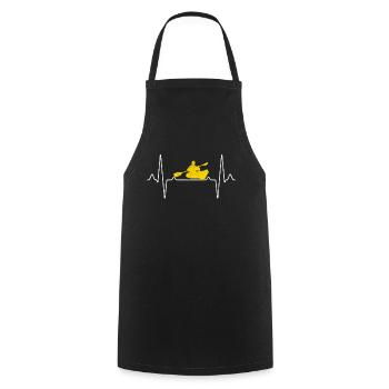 Canoe Kayak Heartbeat - Cooking Apron - black - Front - AI Model Male 185 dark (185cm)