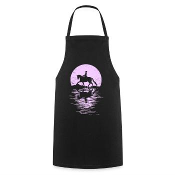 Tenue de cavalier pour les filles qui aiment les chevaux - Tablier de cuisine - noir - Devant - AI Model Male 185 dark (185cm)