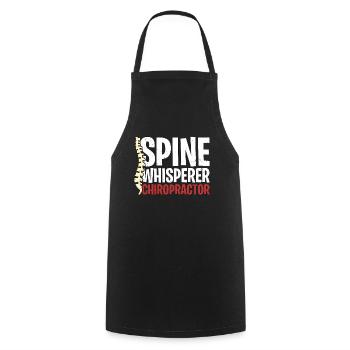 Chiropractic Spine Whisperer Massage Chiropractor - Cooking Apron - black - Front - AI Model Male 185 dark (185cm)