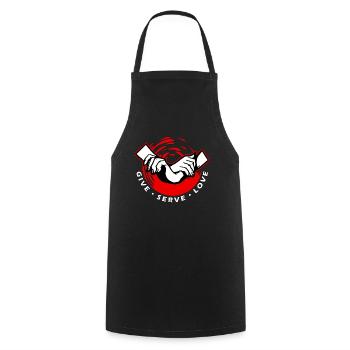 Chiropractic Give Serve Love Massage Chiropractor - Cooking Apron - black - Front - AI Model Male 185 dark (185cm)