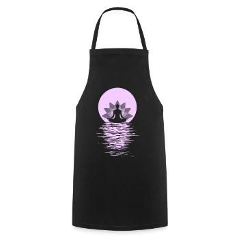 Yoga Yogini Health Meditation Outfits Girls - Cooking Apron - black - Front - AI Model Male 185 dark (185cm)