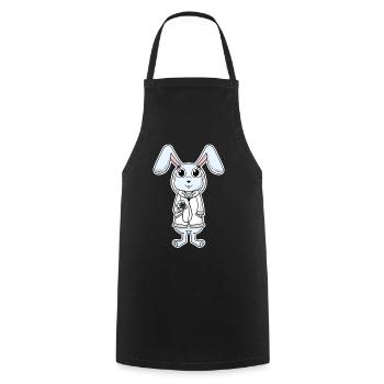 Arzt Tierarzt Hase - Kochschürze - Schwarz - Vorne - AI Model Male 185 dark (185cm)