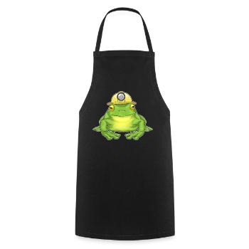 Frosch Bergbau Bergarbeiter - Kochschürze - Schwarz - Vorne - AI Model Male 185 dark (185cm)