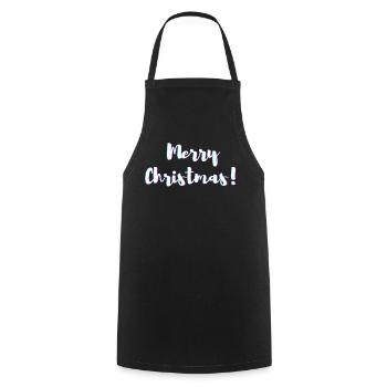 Joyeux Noël! - (Joyeux Noël)! - Tablier de cuisine - noir - Devant - AI Model Male 185 dark (185cm)