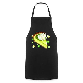 Lime Cake Piece Key Lime Pie - Cooking Apron - black - Front - AI Model Male 185 dark (185cm)
