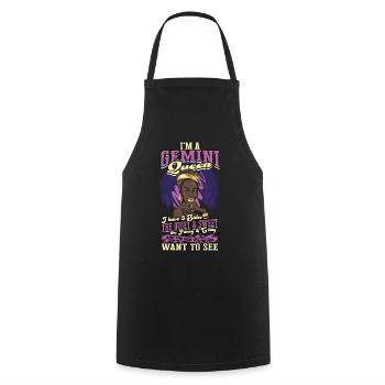 Gemini Nutrition Valeurs Vierges Can Astrologie du zodiaque - Tablier de cuisine - noir - Devant - AI Model Male 185 dark (185cm)