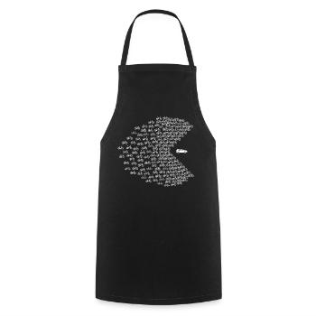 Les vélos mangent les voitures, les cyclistes contre les VUS - Tablier de cuisine - noir - Devant - AI Model Male 185 dark (185cm)