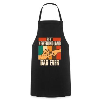 Newfoundland Dog Father Dog Love - Cooking Apron - black - Front - AI Model Male 185 dark (185cm)