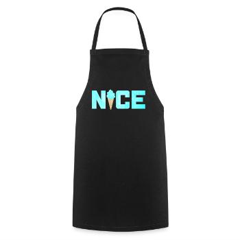 Nice Eis Icecream Eiscreme Sommer Urlaub Fun Fan - Kochschürze - Schwarz - Vorne - AI Model Male 185 dark (185cm)