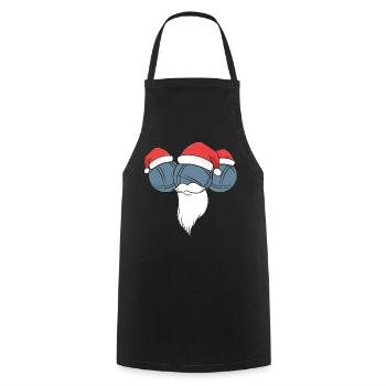 Boule Santa Tenue de pétanque pour Bouler pour boules - Tablier de cuisine - noir - Devant - AI Model Male 185 dark (185cm)