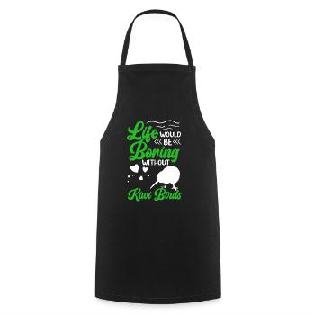 Ennuyeux sans oiseau kiwi Kiwi de Nouvelle-Zélande - Tablier de cuisine - noir - Devant - AI Model Male 185 dark (185cm)
