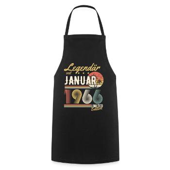 Legendär Seit Januar 1966 Geburtstag Geschenk - Kochschürze - Schwarz - Vorne - AI Model Male 185 dark (185cm)