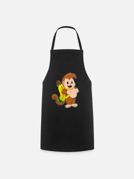 Monkey Banana - Cooking Apron - black