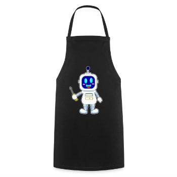 Robot Mechanic Screwdriver Workshop - Cooking Apron - black - Front - AI Model Male 185 dark (185cm)