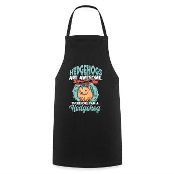Propriétaires de hérissons Hérissons amoureux animal mignon - Tablier de cuisine - noir - Devant - AI Model Male 185 dark (185cm)