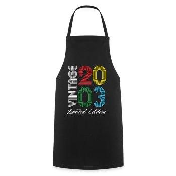 Vintage 2003 Vintage Geburtstag Retro Vintage - Kochschürze - Schwarz - Vorne - AI Model Male 185 dark (185cm)