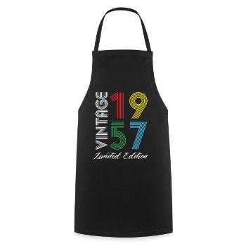 Vintage 1957 Vintage Geburtstag Retro Vintage - Kochschürze - Schwarz - Vorne - AI Model Male 185 dark (185cm)