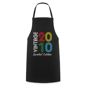 Vintage 2010 Vintage Geburtstag Retro Vintage - Kochschürze - Schwarz - Vorne - AI Model Male 185 dark (185cm)