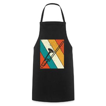Trombone Joueur de trombone Tromboniste - Tablier de cuisine - noir - Devant - AI Model Male 185 dark (185cm)