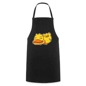 Family - Duck with Baby Duck - Cooking Apron - black - Front - AI Model Male 185 dark (185cm)