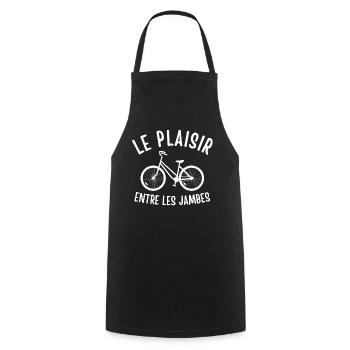 cyclisme, cycliste, bicyclette, vélo - Tablier de cuisine - noir - Devant - AI Model Male 185 dark (185cm)