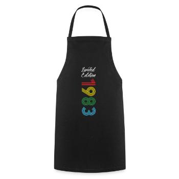 Limited Edition 1983 - Cooking Apron - black - Front - AI Model Male 185 dark (185cm)